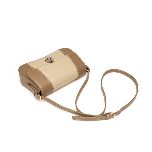 Gelanni Hourglass Bag - Grey & Apricot